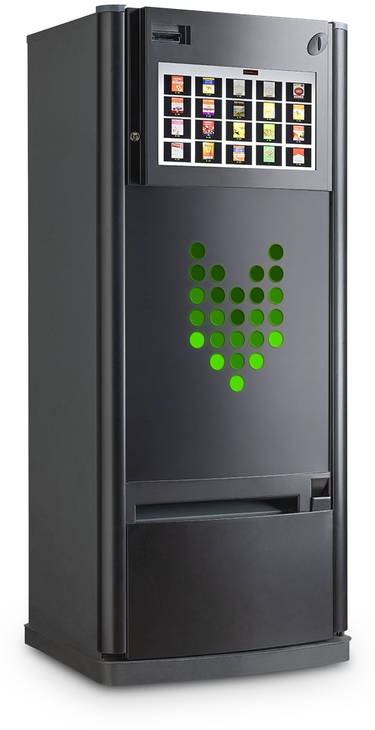 Máquina vending con pantalla digital para productos CBD